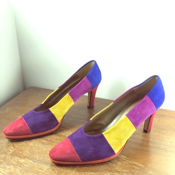 color block pumps